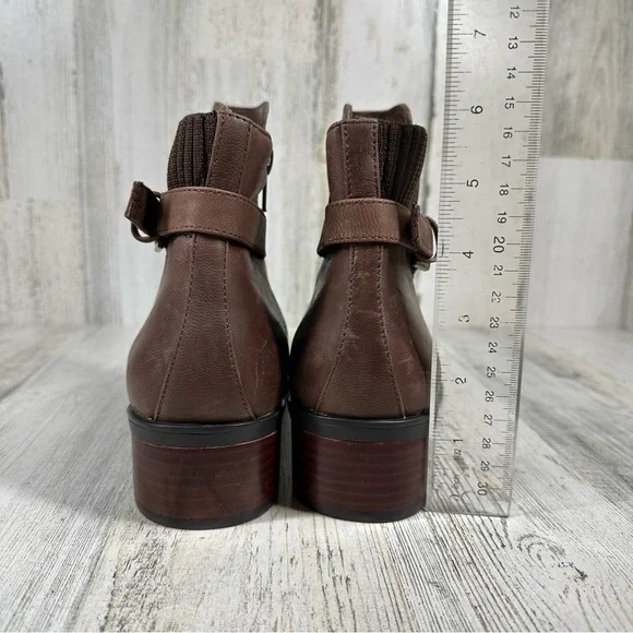 New Bella Vita Dora Brown Leather Block Heel Ankle Bootie  #1225. - Picture 8 of 14